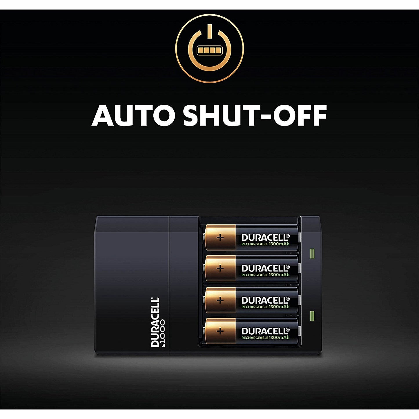 Duracell 4 Hour Batteries Charger, Comes with 2x AA and 2x AAA Batteries