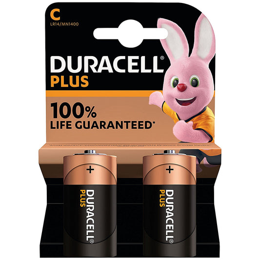 Duracell Plus C Alkaline Batteries, Pack of 2 Easy2Order : DU14182