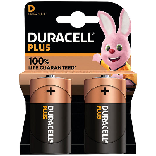 Duracell Plus D Alkaline Batteries, Pack of 2 Easy2Order : DU14198