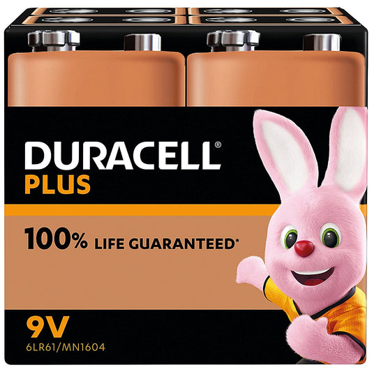 Duracell Plus 9V Alkaline Batteries, Pack of 4 Easy2Order : DU14230