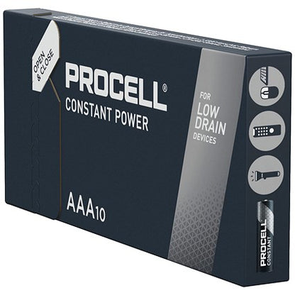 Duracell Procell Constant AAA Batteries, Pack of 10