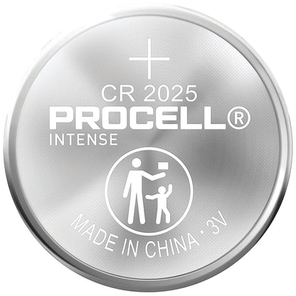 Duracell Procell Intense CR2025 Lithium Coin Batteries, Pack of 5