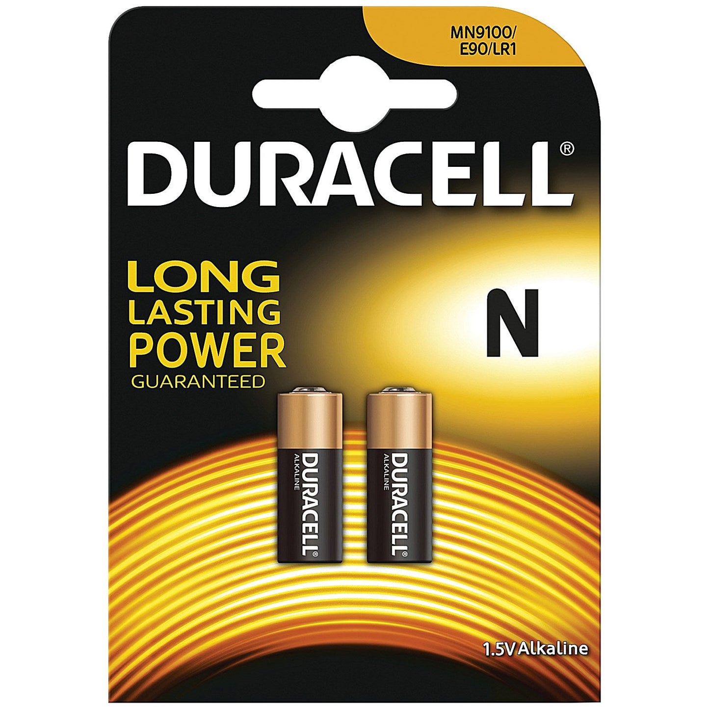 Duracell MN9100N Alkaline Batteries, Pack of 2