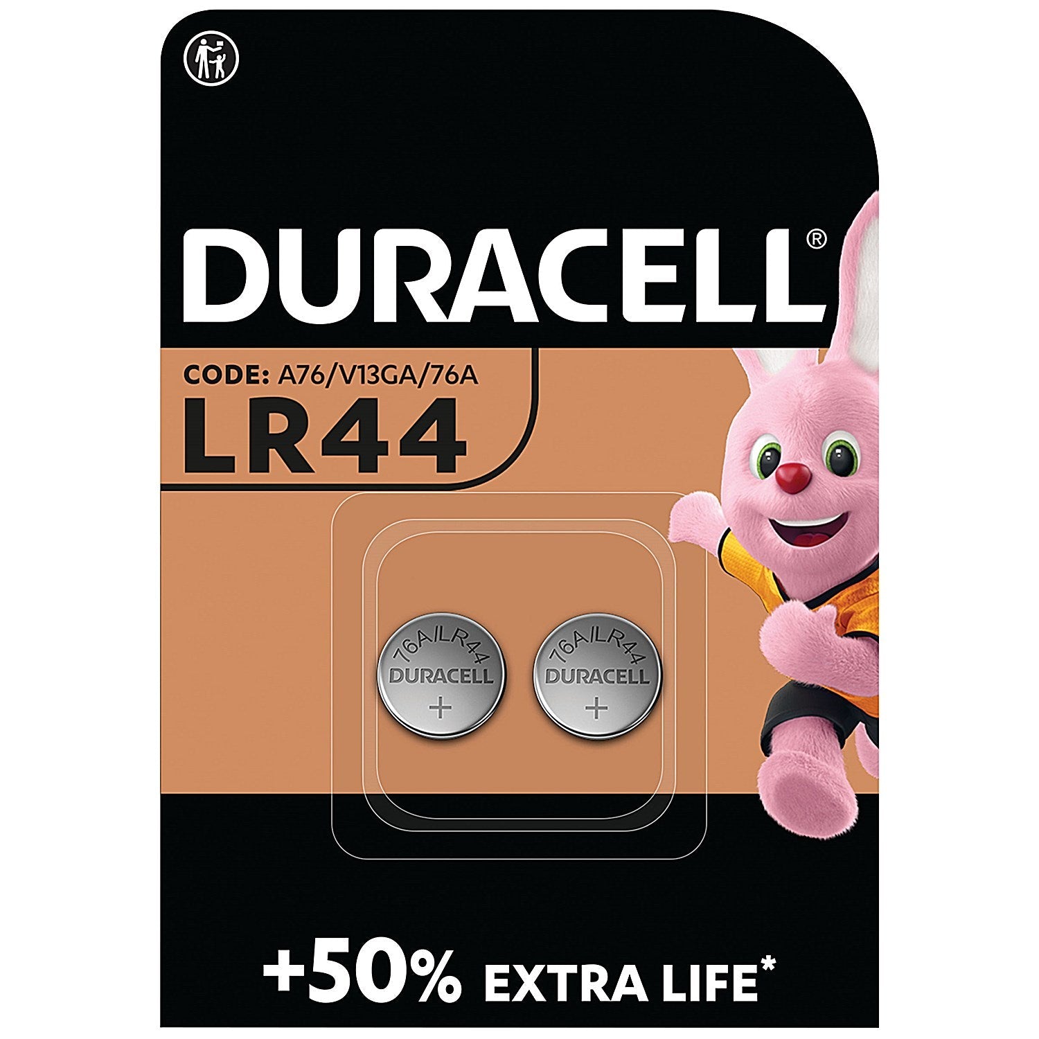 Duracell LR44 Alkaline Batteries, Pack of 2 Easy2Order : DU50442