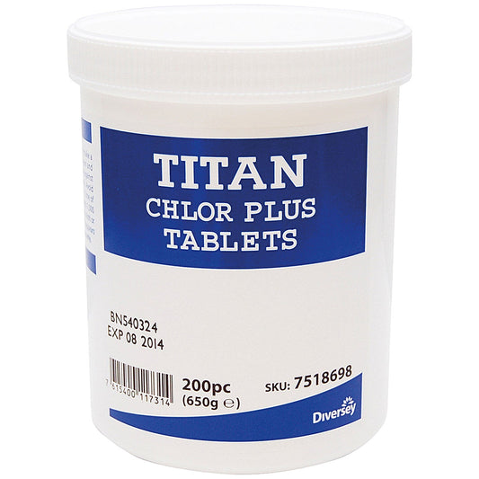 Diversey Titan Chlor Plus Chlorine Tablets, Pack of 200 Easy2Order : DV11730