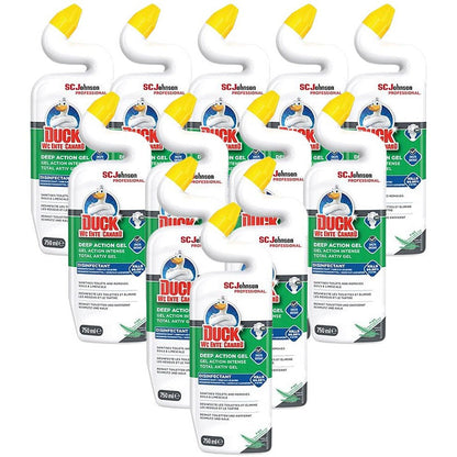 Duck Deep Action Gel Toilet Cleaner, Pine, 750ml, Pack of 12