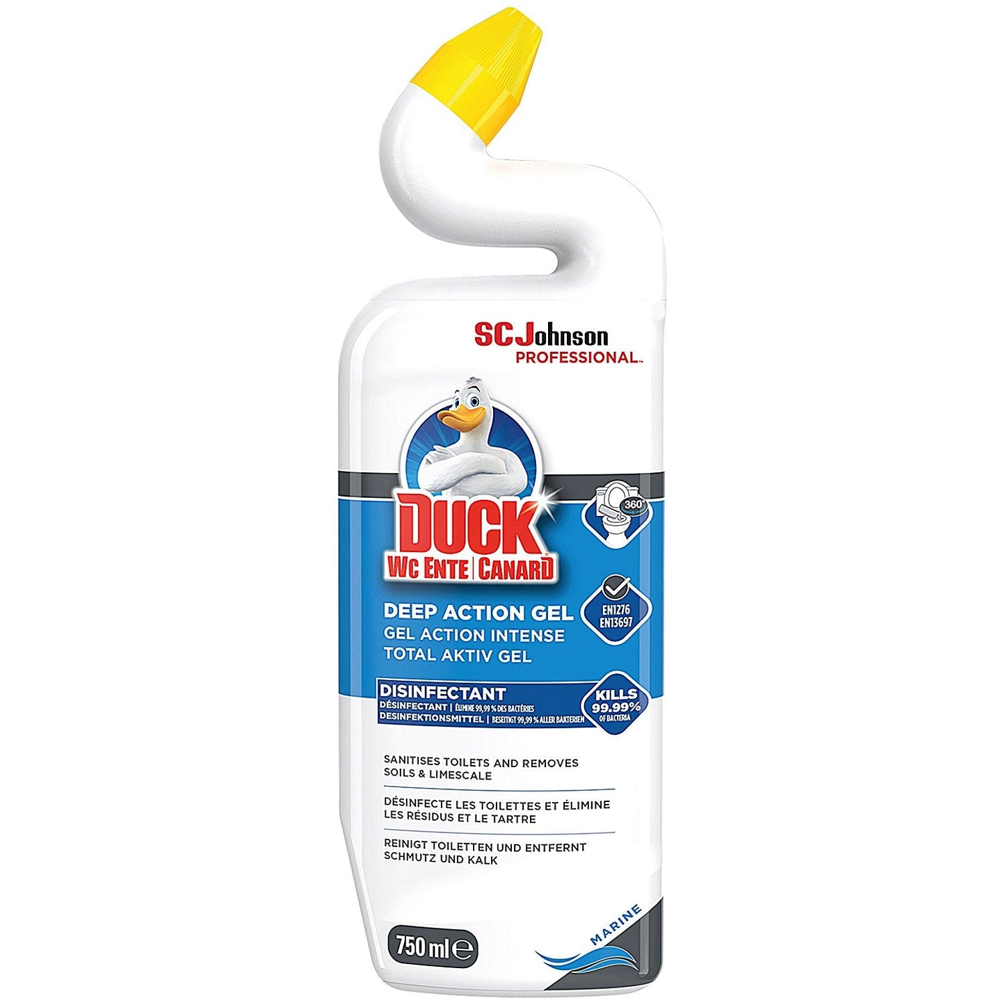 Duck Deep Action Gel Toilet Cleaner, Marine, 750ml