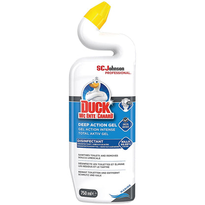 Duck Deep Action Gel Toilet Cleaner, Marine, 750ml