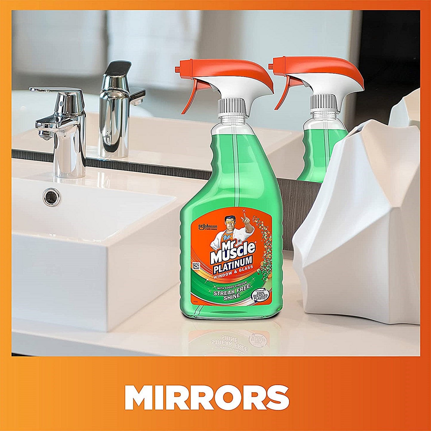 Mr Muscle Window and Glass Cleaner Spray, 750ml, Pack of 6
