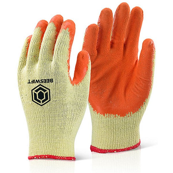 Beeswift Economy Grip Gloves, Orange, Medium, Pack of 10 Easy2Order : EC8NORM
