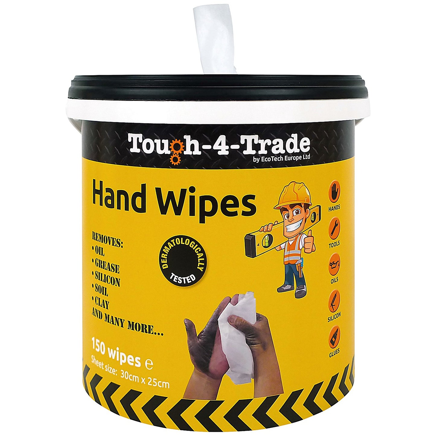 EcoTech Industrial Hand Wipes, Pack of 150