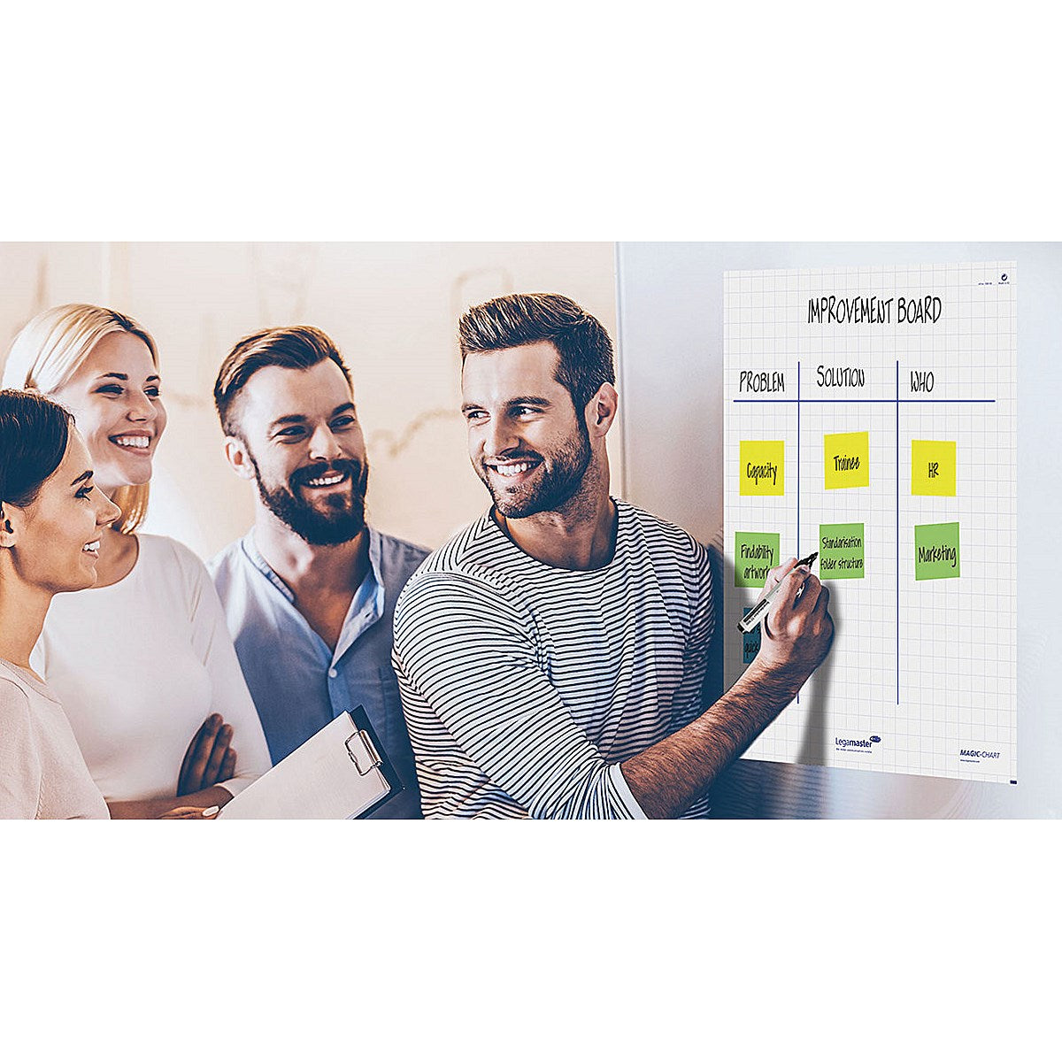Legamaster Magic Chart Gridded Roll, White, 600x800mm
