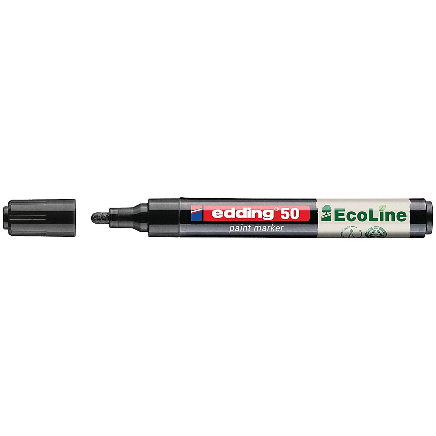 Edding E-50 Water-Based Paint Marker Medium Black (Pack of 10)