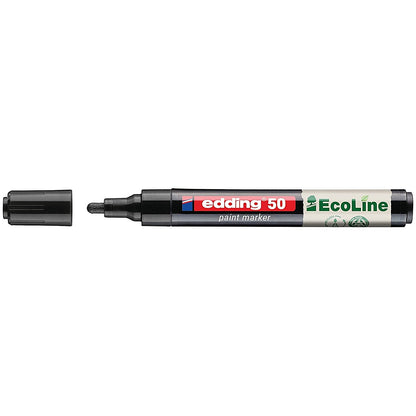 Edding E-50 Water-Based Paint Marker Medium Black (Pack of 10)