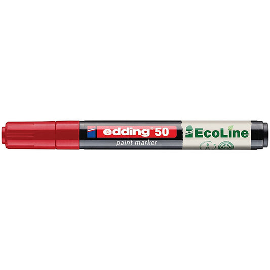 Edding E-50 Water-Based Paint Marker Medium Red (Pack of 10)