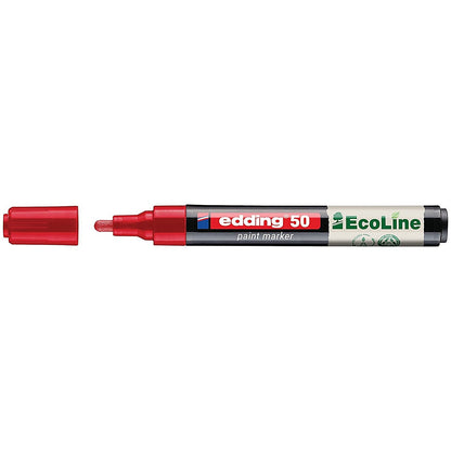 Edding E-50 Water-Based Paint Marker Medium Red (Pack of 10)