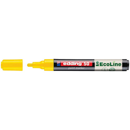 Edding E-50 Water-Based Paint Marker Medium Yellow (Pack of 10)