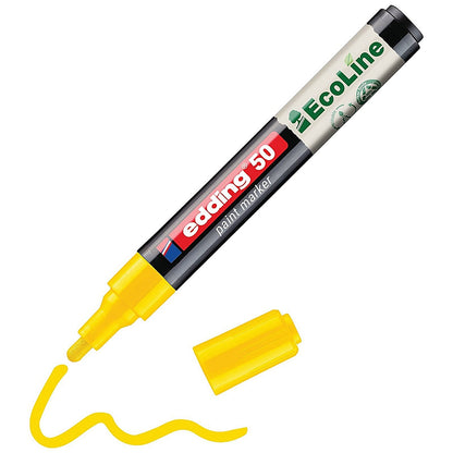 Edding E-50 Water-Based Paint Marker Medium Yellow (Pack of 10)