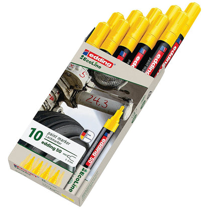Edding E-50 Water-Based Paint Marker Medium Yellow (Pack of 10) Easy2Order : ED07250