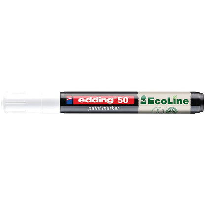 Edding E-50 Water-Based Paint Marker Medium White (Pack of 10)