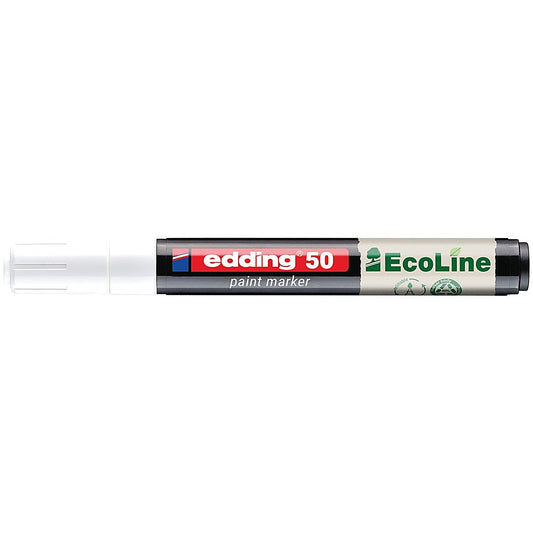Edding E-50 Water-Based Paint Marker Medium White (Pack of 10)