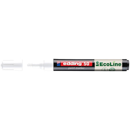 Edding E-50 Water-Based Paint Marker Medium White (Pack of 10)