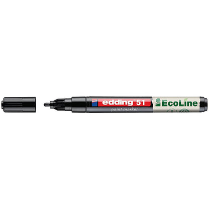 Edding E-51 Water-Based Paint Marker Fine Black (Pack of 10)