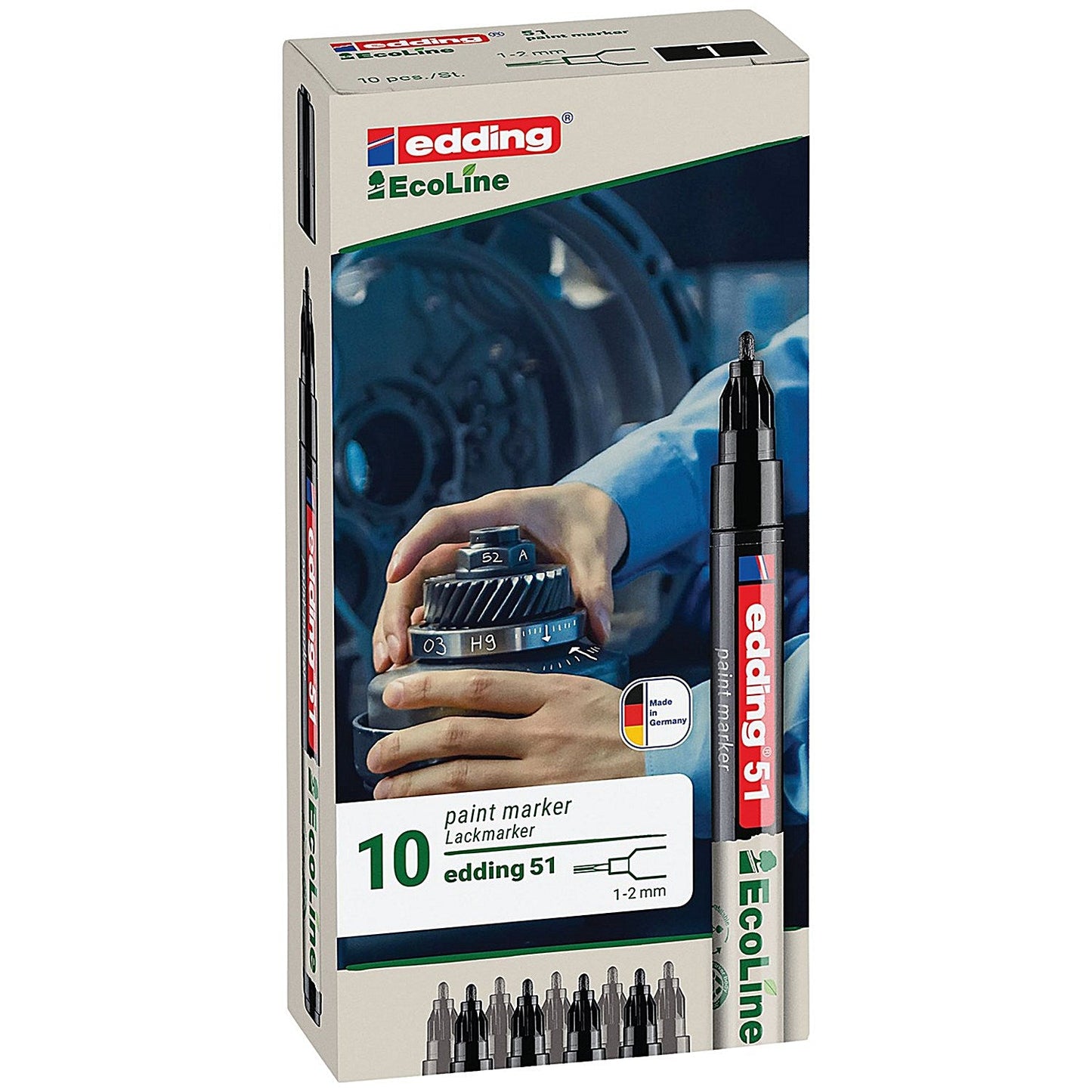 Edding E-51 Water-Based Paint Marker Fine Black (Pack of 10)