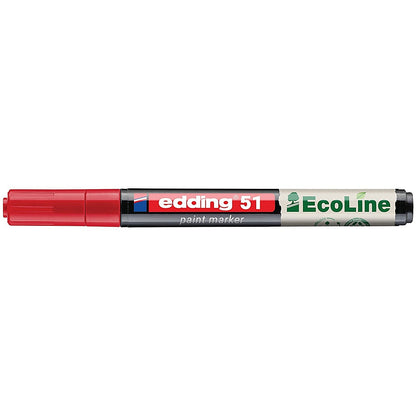 Edding E-51 Water-Based Paint Marker Fine Red (Pack of 10)
