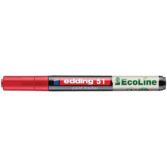 Edding E-51 Water-Based Paint Marker Fine Red (Pack of 10)