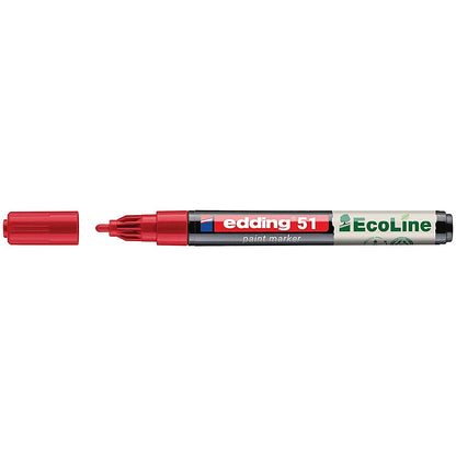 Edding E-51 Water-Based Paint Marker Fine Red (Pack of 10)
