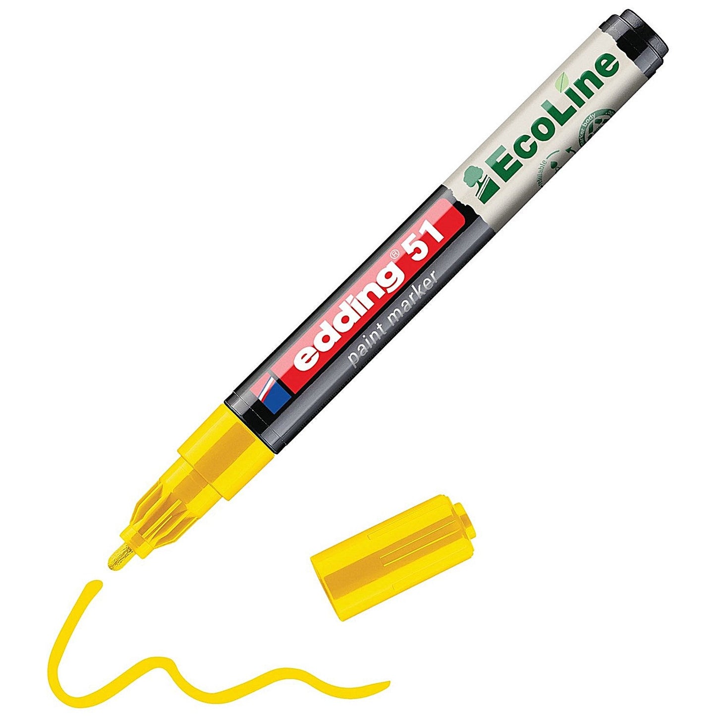 Edding E-51 Water-Based Paint Marker Fine Yellow (Pack of 10)