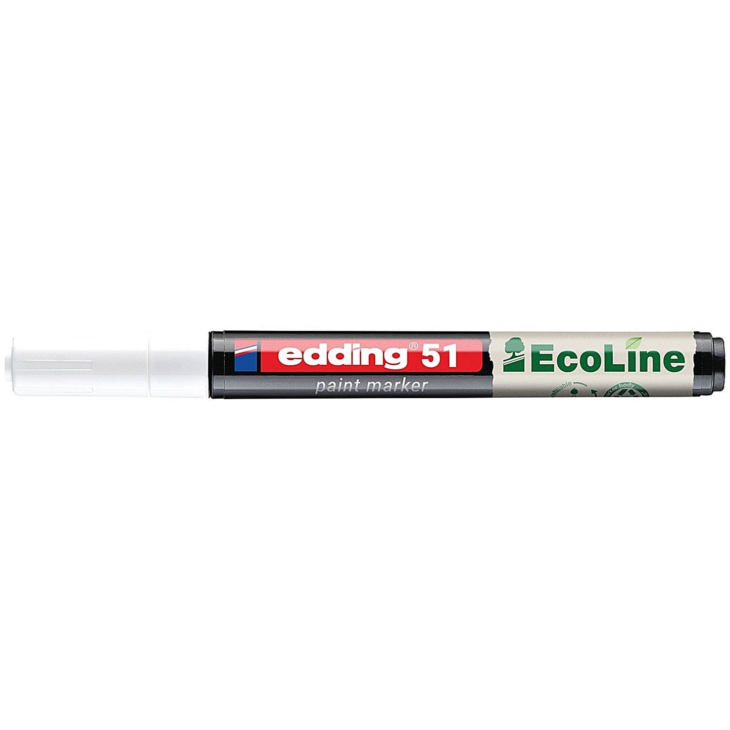 Edding E-51 Water-Based Paint Marker Fine White (Pack of 10)