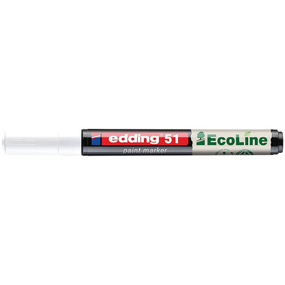 Edding E-51 Water-Based Paint Marker Fine White (Pack of 10)