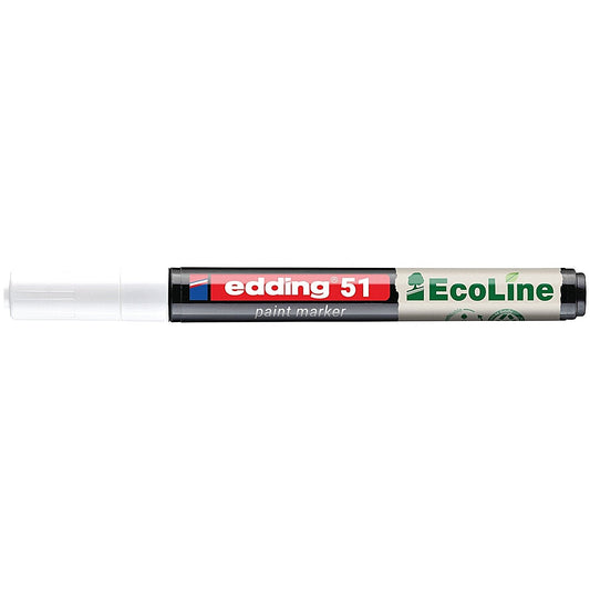 Edding E-51 Water-Based Paint Marker Fine White (Pack of 10)