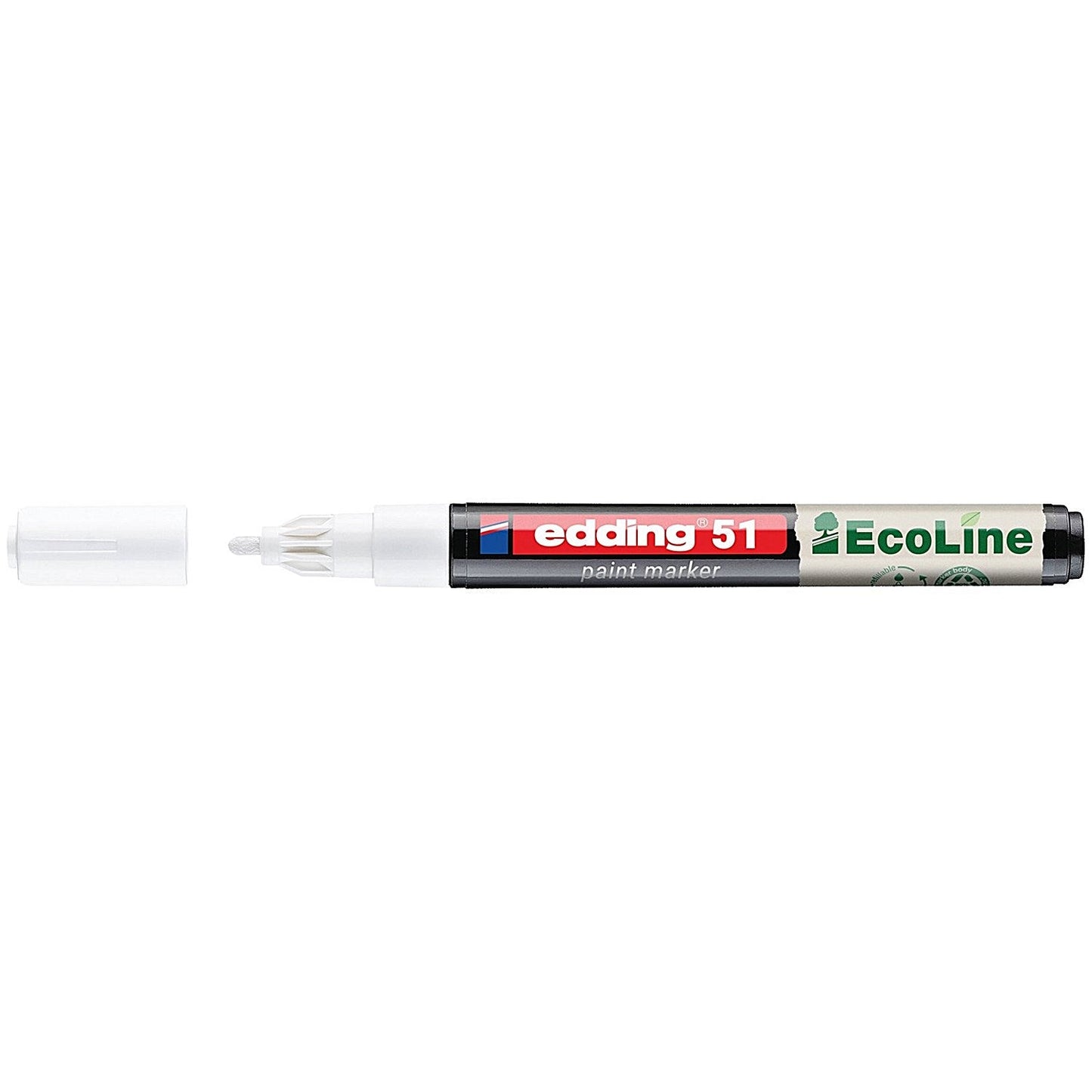Edding E-51 Water-Based Paint Marker Fine White (Pack of 10)