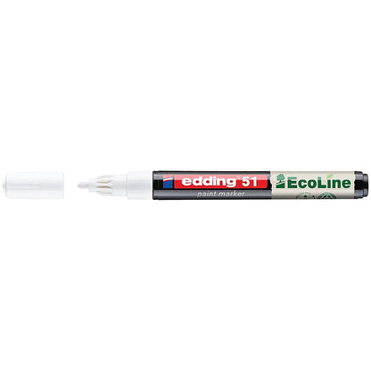 Edding E-51 Water-Based Paint Marker Fine White (Pack of 10)