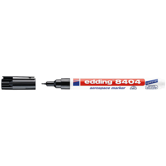 Edding 8404 Aerospace Permanent Marker, Bullet Tip, Black, Pack of 10