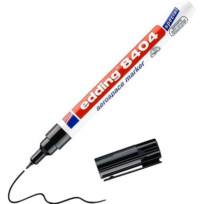 Edding 8404 Aerospace Permanent Marker, Bullet Tip, Black, Pack of 10