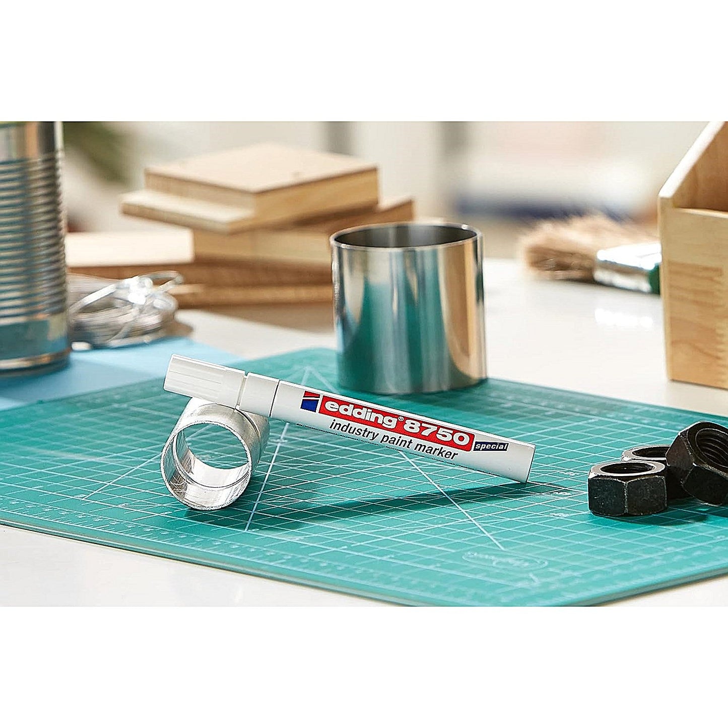 Edding 8750 Industry Paint Marker, Bullet Tip, White, Pack of 10 Easy2Order : ED10381