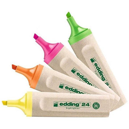 Edding 24 EcoLine Highlighter Assorted (Pack of 4)