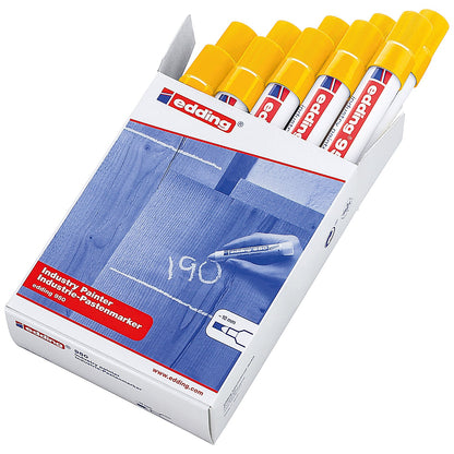 Edding 950 Industry Painter, Bullet Tip, Yellow, Pack of 10