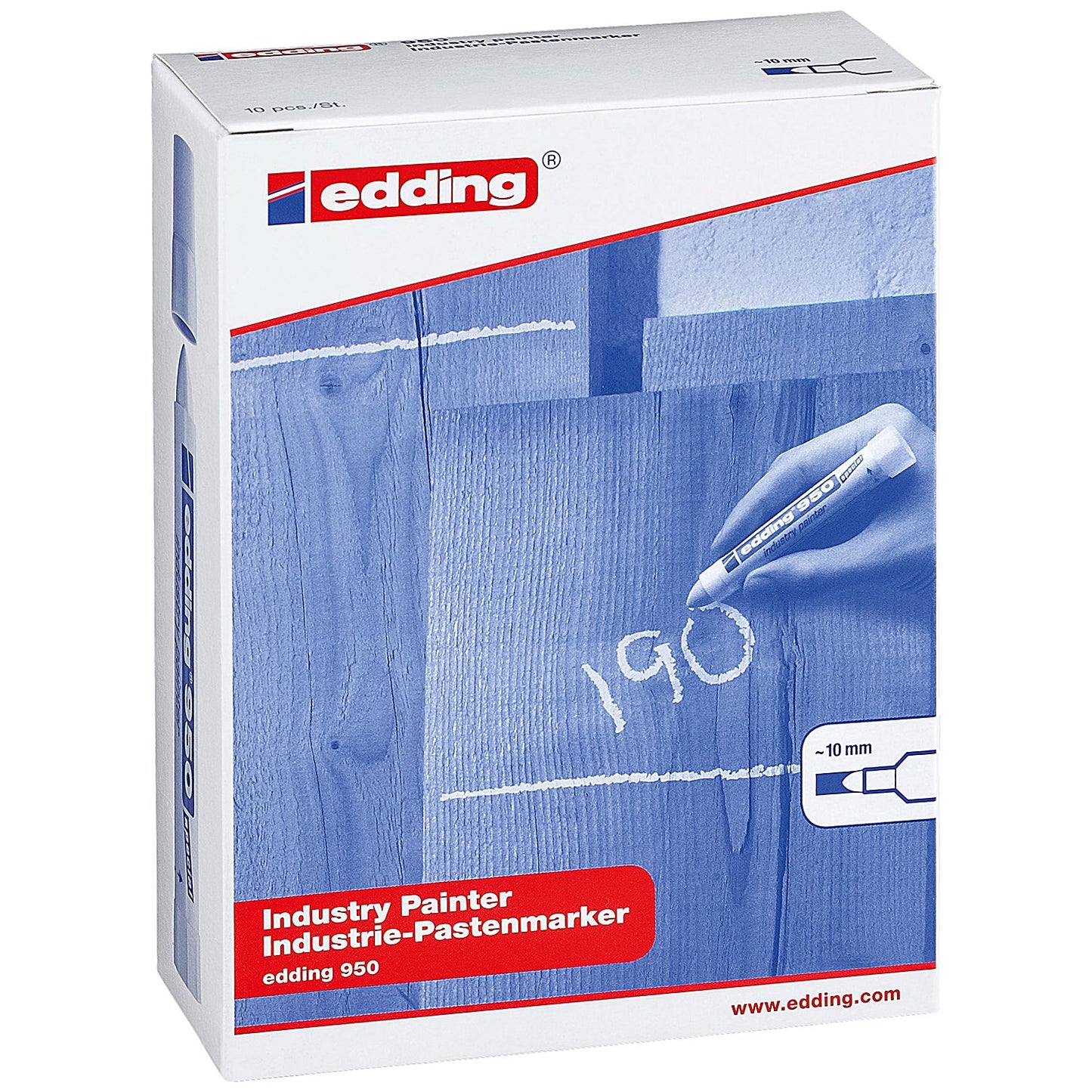 Edding 950 Industry Painter, Bullet Tip, Yellow, Pack of 10