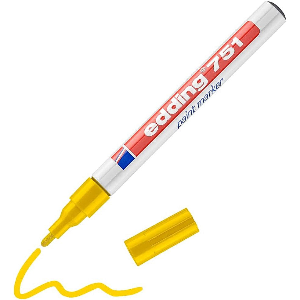 Edding 751 Paint Marker, Fine, Bullet Tip, Yellow, Pack of 10 Easy2Order : ED44096