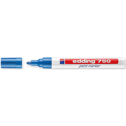Edding 750 Paint Marker, Bullet Tip, Blue, Pack of 10