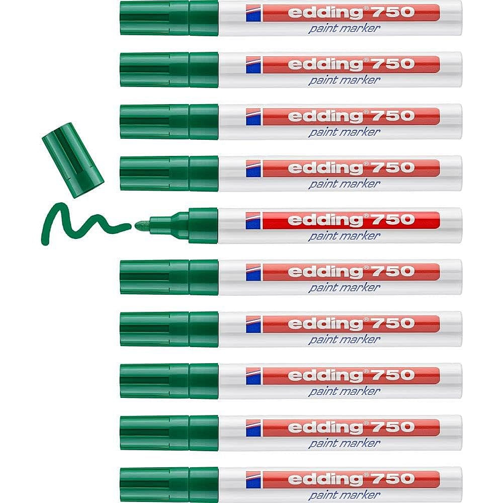 Edding 750 Bullet Tip Paint Marker Medium Green (Pack of 10)
