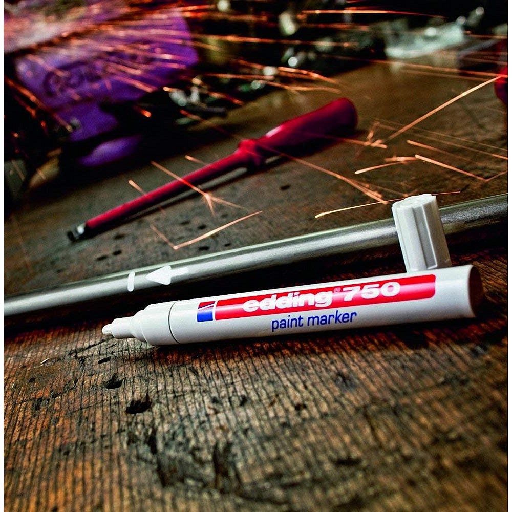 Edding 750 Paint Marker, Bullet Tip, White, Pack of 10 Easy2Order : ED750W