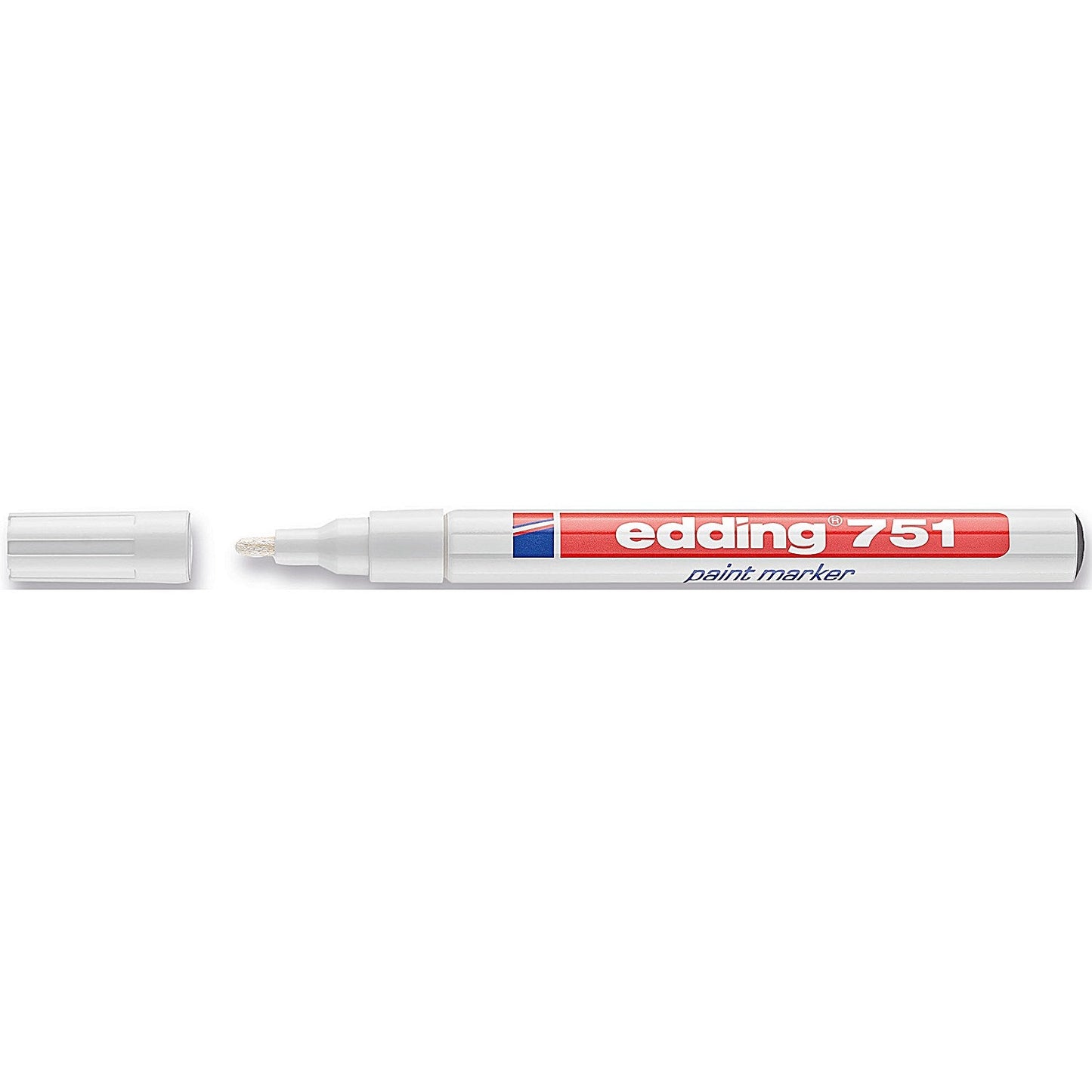 Edding 751 Paint Marker, Fine, Bullet Tip, White, Pack of 10