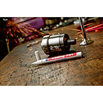 Edding 751 Paint Marker, Fine, Bullet Tip, White, Pack of 10 Easy2Order : ED751MW