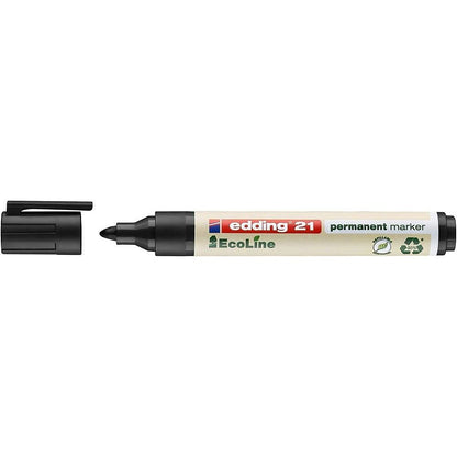 Edding 21 Ecoline Permanent Markers Black (Pack of 10)